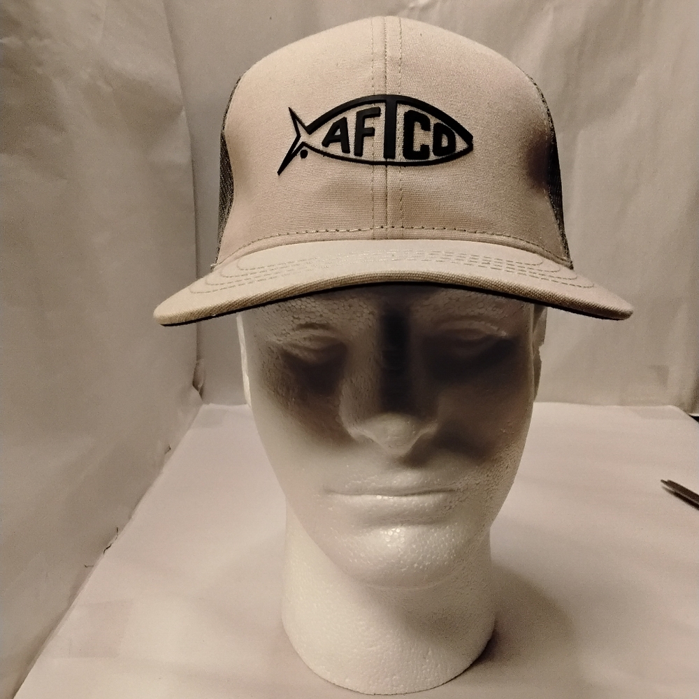 AFTCO Tan Mesh Cap with Black Logo